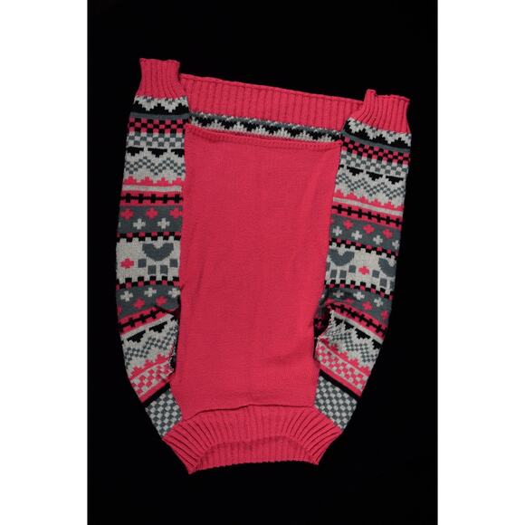 Pink Fair Isles Striped Large Dog Winter Sweater Jacket Walmart Branded Size L - Picture 5 of 7